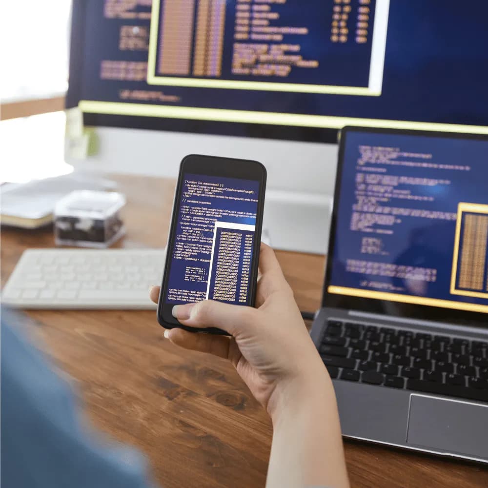 Web application development illustration